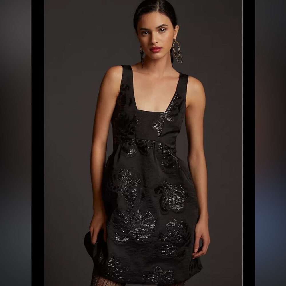 Anthropologie Black Mini Dress